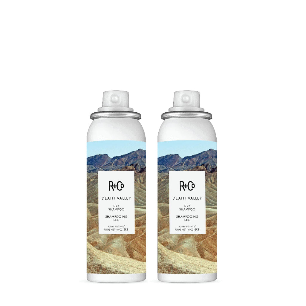 R+Co Death Valley Dry Shampoo Travel Size — TSA-Approved, Oil Control & Volume (2-Pack)
