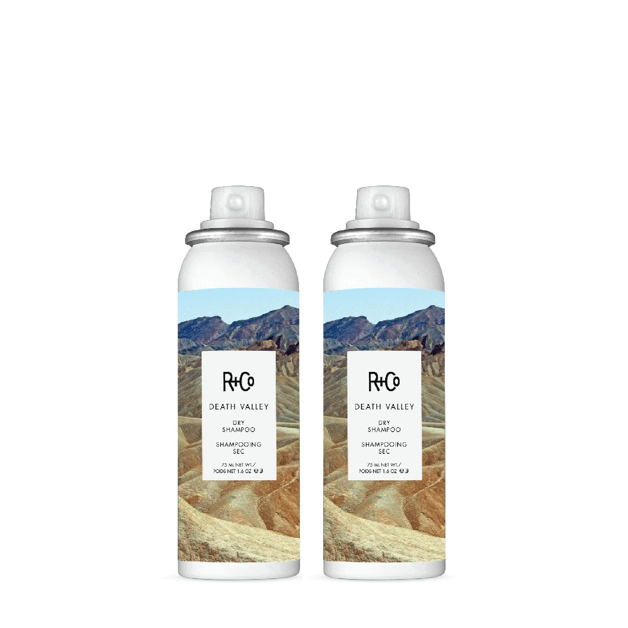 R+Co Death Valley Dry Shampoo Travel Size — TSA-Approved, Oil Control & Volume (2-Pack)