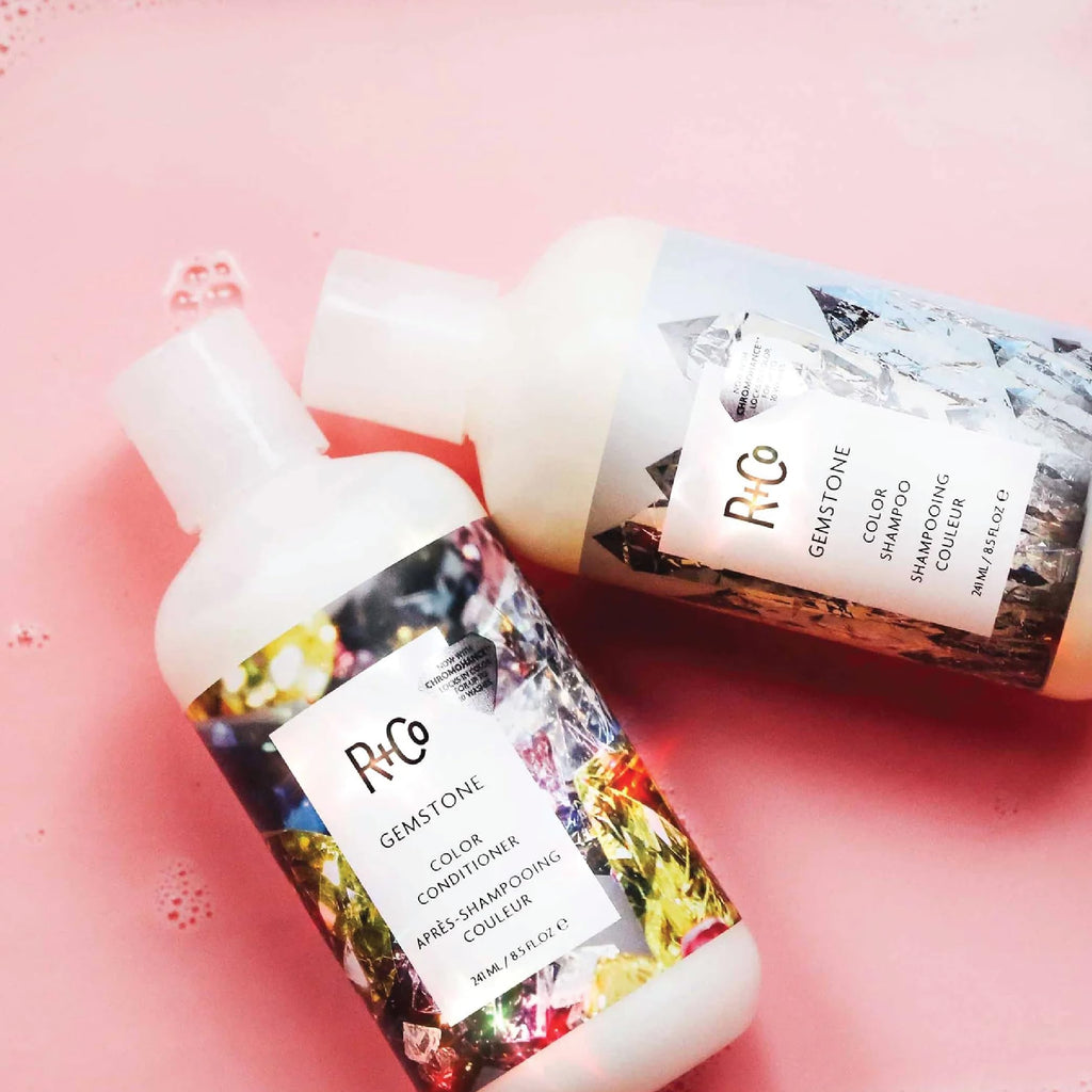R+Co Gemstone Color Protection Travel Shampoo & Conditioner – 2oz Each | Color Preservation, Vegan & Cruelty-Free