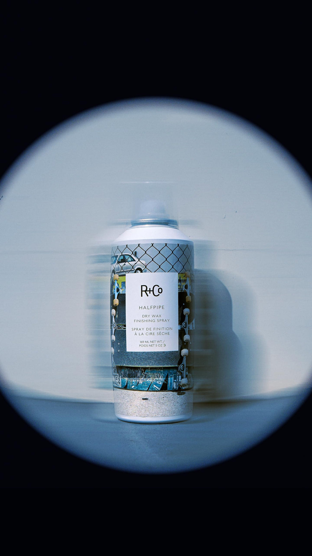 R+Co Halfpipe Dry Wax Texture Spray — Ultra-Fine Mist, Flexible Hold, and Volume