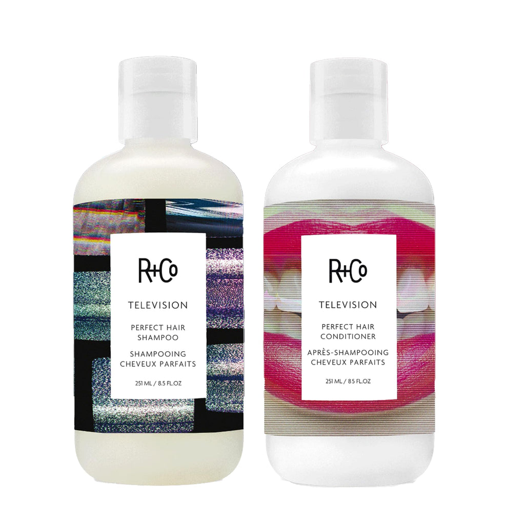 R+Co Television Perfect Hair Shampoo & Conditioner Set | Smooths, Adds Shine & Volume | Vegan + Cruelty-Free | 8.5oz (Pack of 2)