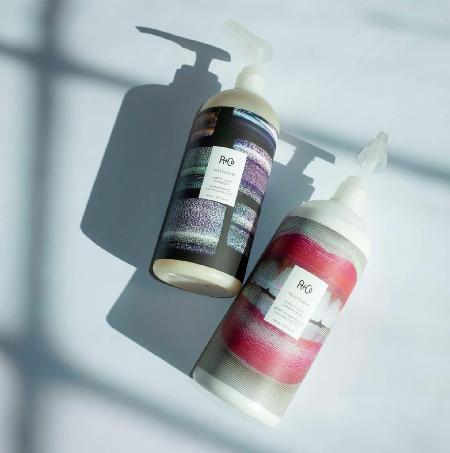 R+Co Television Perfect Hair Shampoo & Conditioner Set — Smooths, Shine & Volume (33.8oz x2)