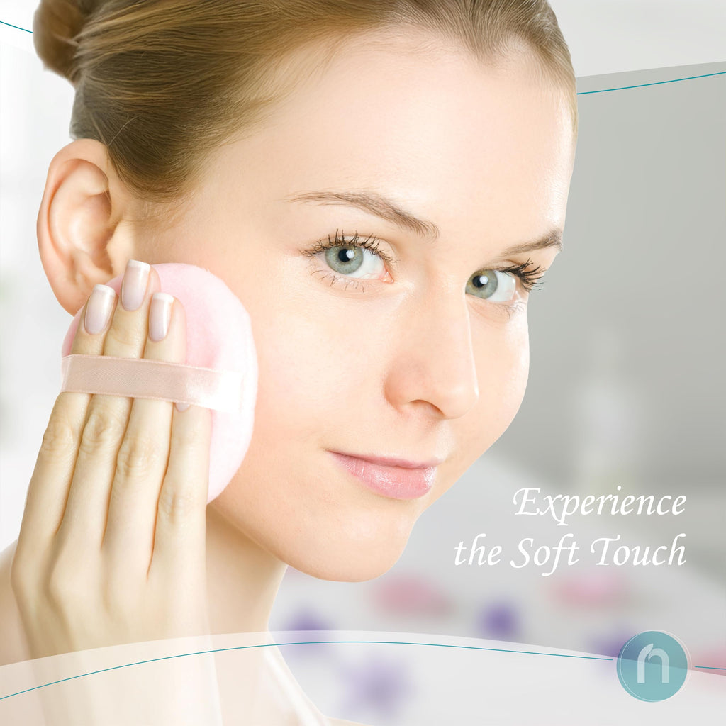 R-NEU Body Powder for Women with Puff — 100% Talc-Free, Luminous Lemon Scent, 2-Pack, 5oz Each