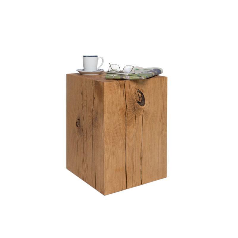 R56 Square Side Table, Solid Wood, Oak