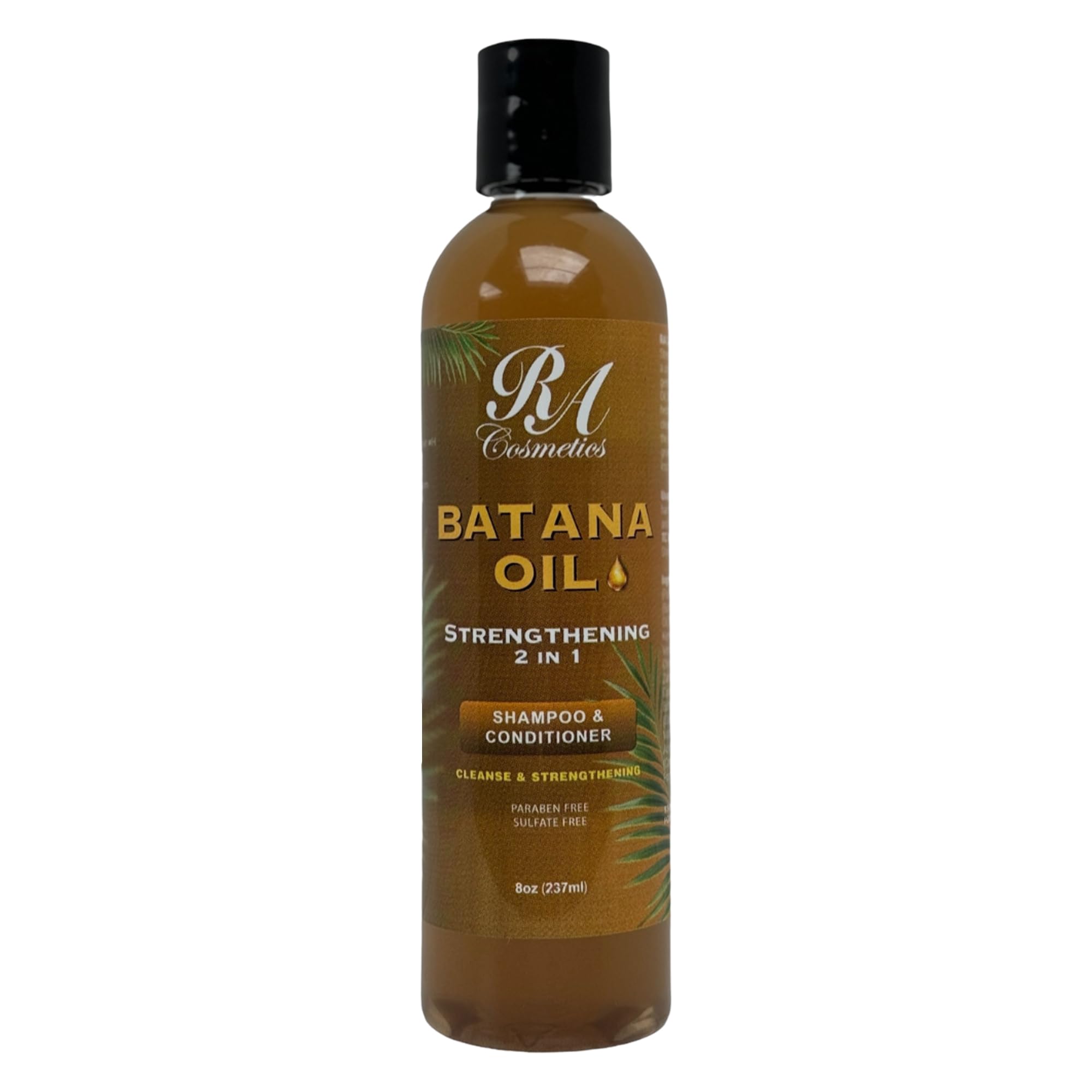 RA COSMETICS Shampooing et Après-shampooing Fortifiant 2-en-1 à l’Huile de Batana – Hydratation, Pousse et Réparation – Sans sulfates ni parabènes – 8 oz (236 ml)