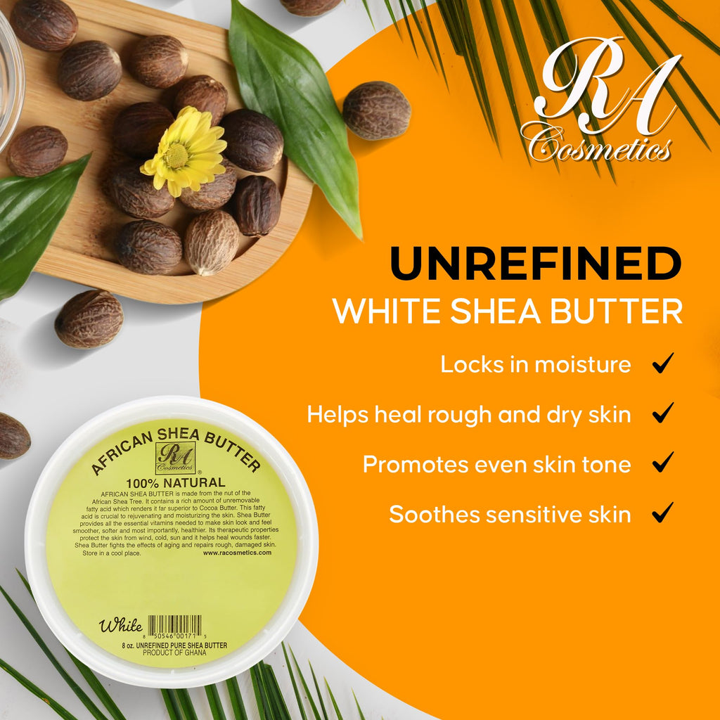 RA COSMETICS Real African Shea Butter Ivory – Pure Raw, Unrefined 8oz