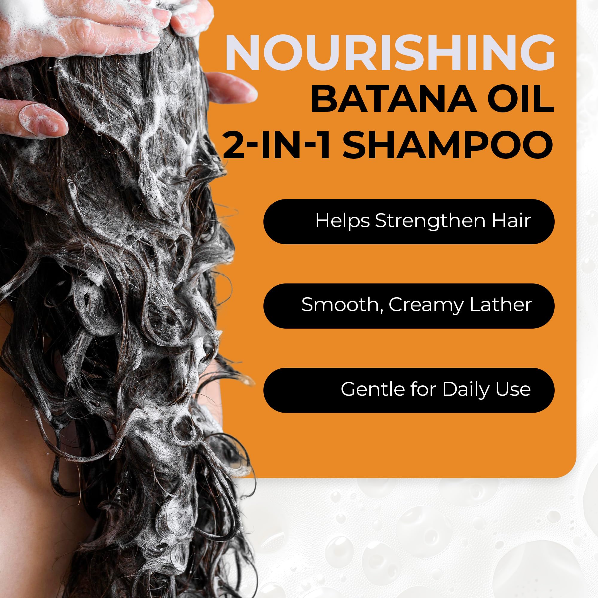 RA COSMETICS Shampooing et Après-shampooing Fortifiant 2-en-1 à l’Huile de Batana – Hydratation, Pousse et Réparation – Sans sulfates ni parabènes – 8 oz (236 ml)