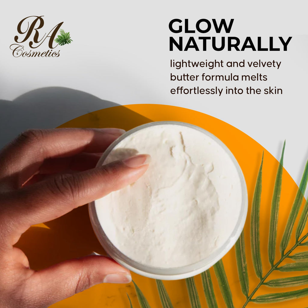 RA COSMETICS Whipped Shea Butter with Pineapple – 12oz, Unrefined Ghana Shea for Skin & Hair