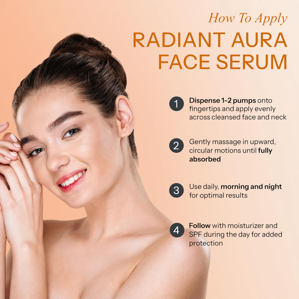 Radiant Aura Vitamin C & E Serum for Face – Lightweight K-Beauty Hydration | Vegan, Clean Beauty | Pack of 2