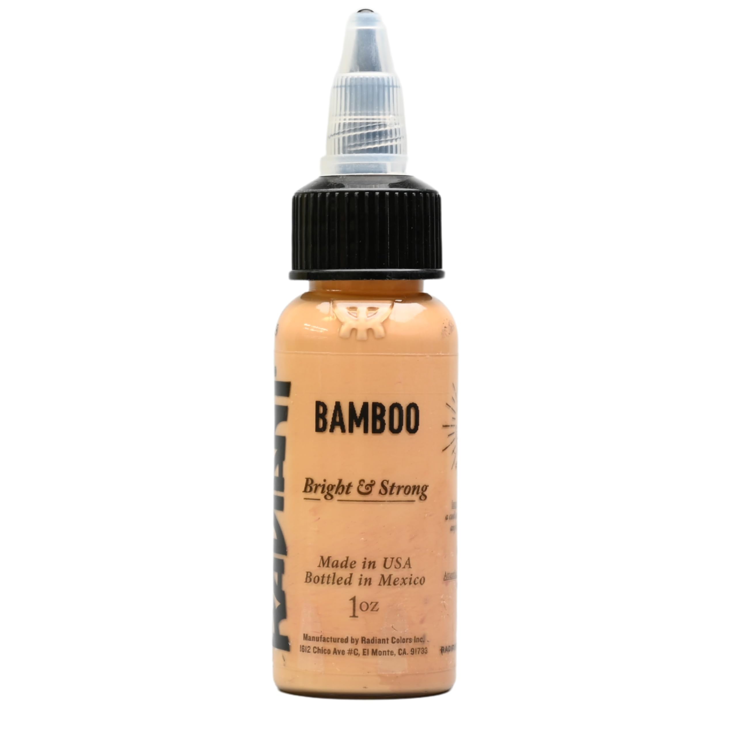 Radiant Colors Bamboo Brown Tattoo Ink 1oz — Professional Quality, Smooth Flow