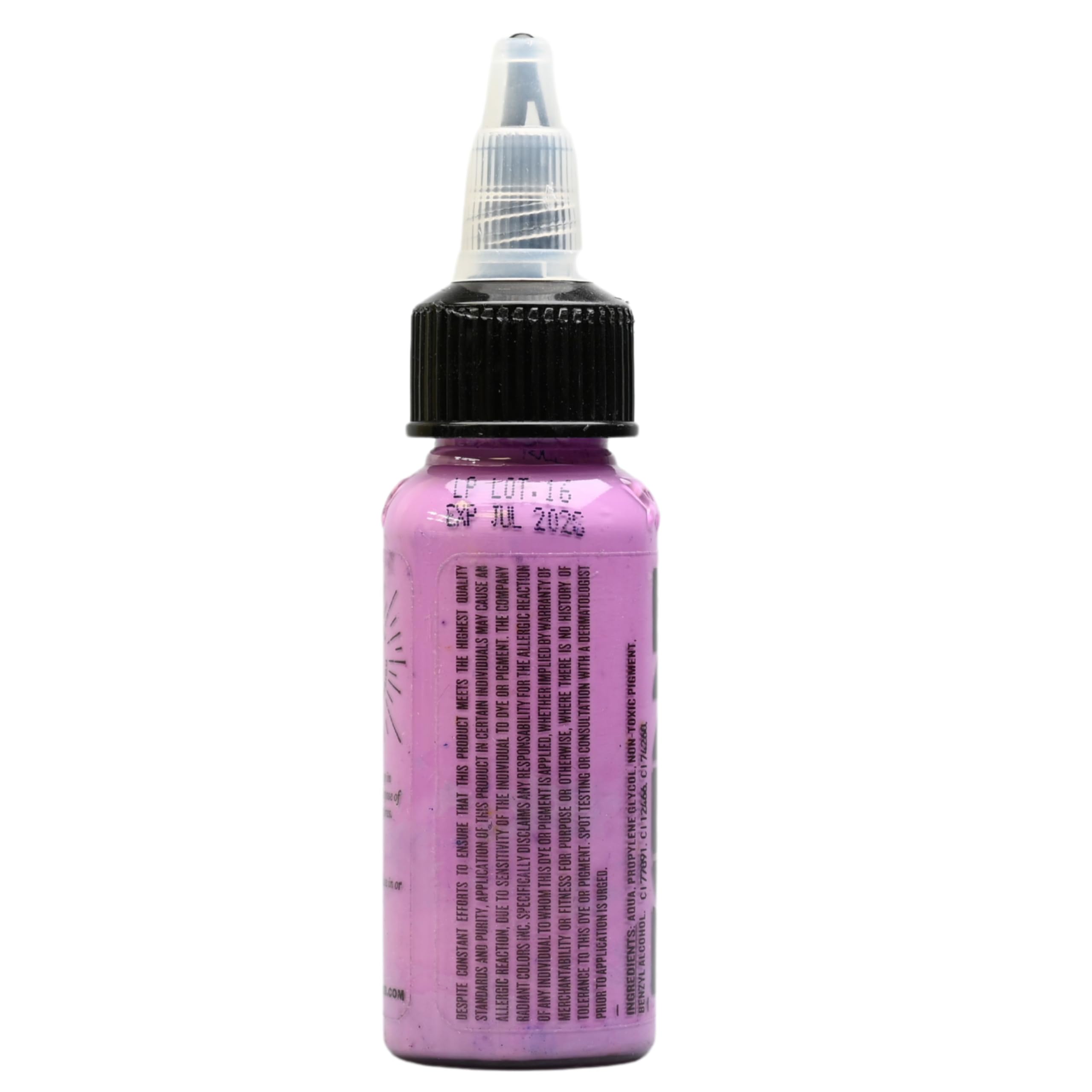 Radiant Colors Lollipop Purple Tattoo Ink – 1oz Bottle for Vivid Color Tattooing and Shading