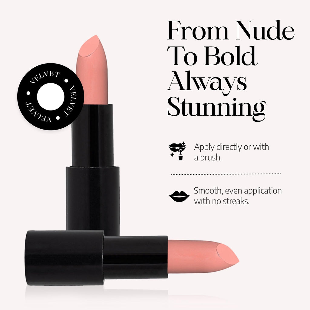 Radiant Professional Advanced Care Lipstick Velvet Nude 27 | Ultra Nourishing Matte Lipstick with Vitamin E & UVA UVB Filters