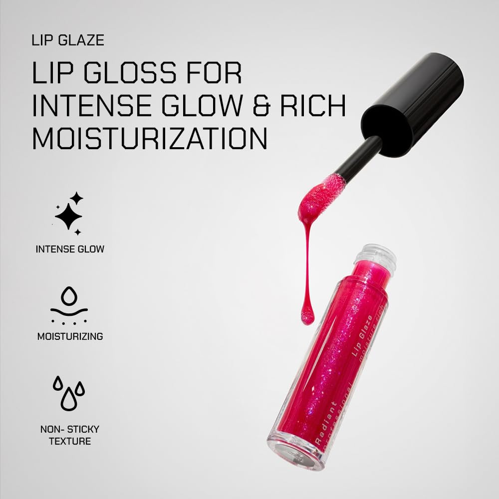 Radiant Professional Lip Glaze - 15 Shades | Ultra-Glossy, Non-Sticky Hydration (Vegan)