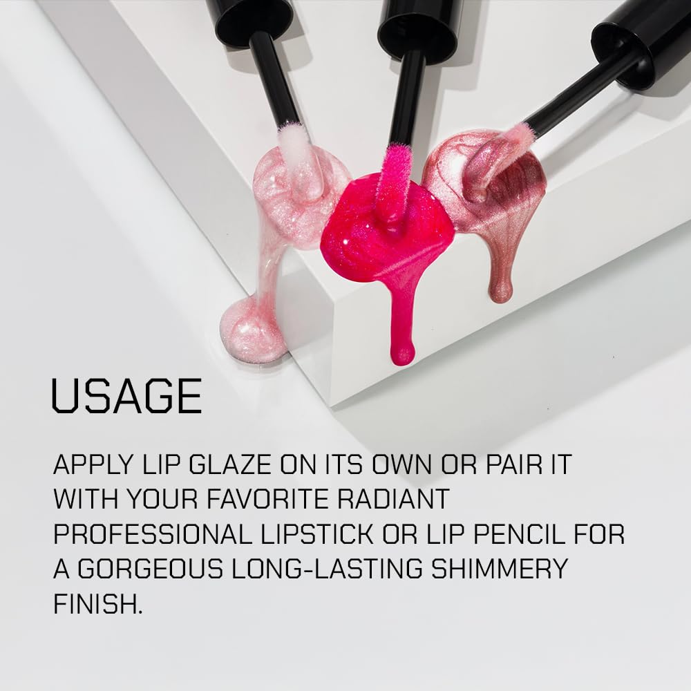 Radiant Professional Lip Glaze - 15 Shades | Ultra-Glossy, Non-Sticky Hydration (Vegan)