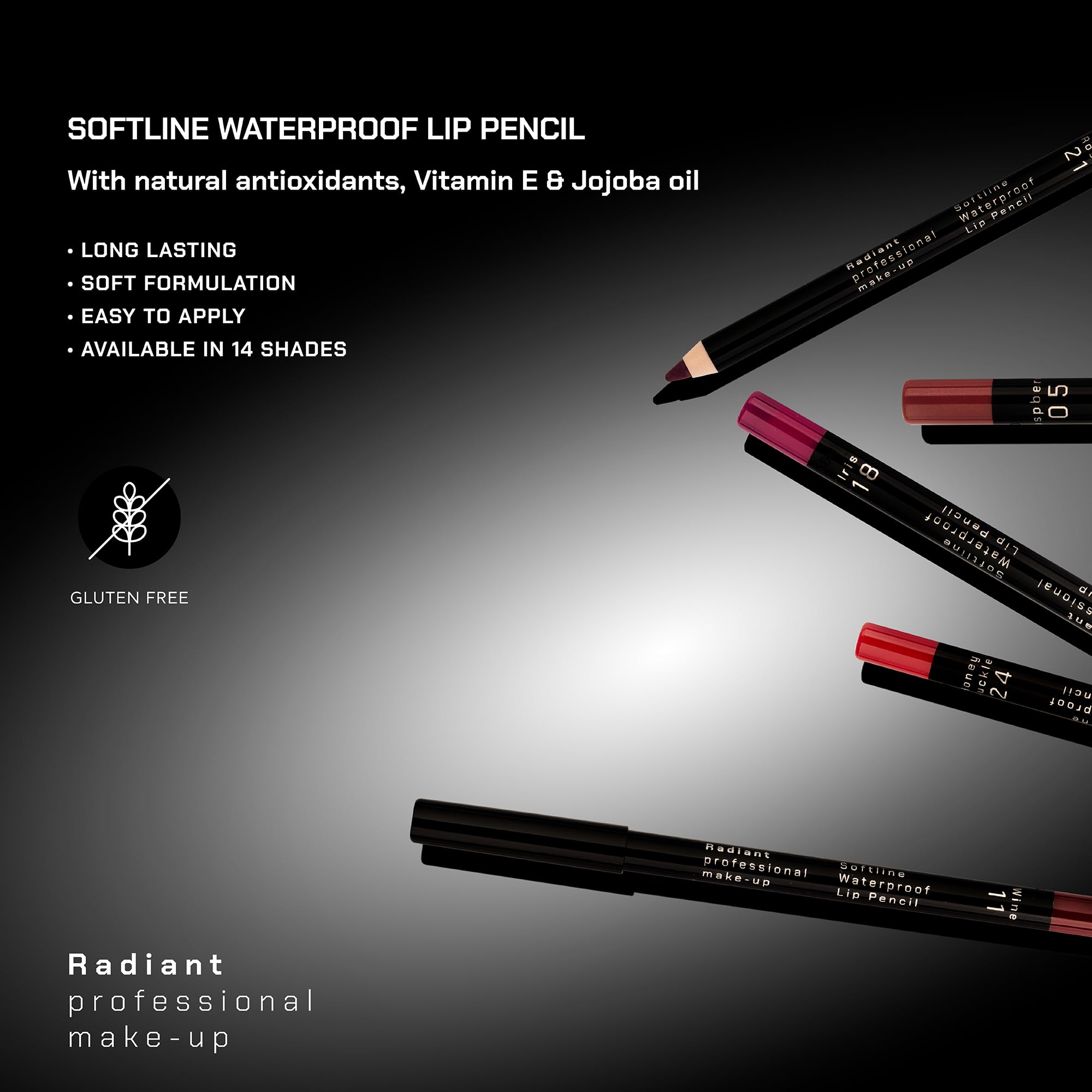 Radiant Professional Lip Liner Pencil Hazelnut (Hellenica) – Waterproof, Long-Lasting Definition