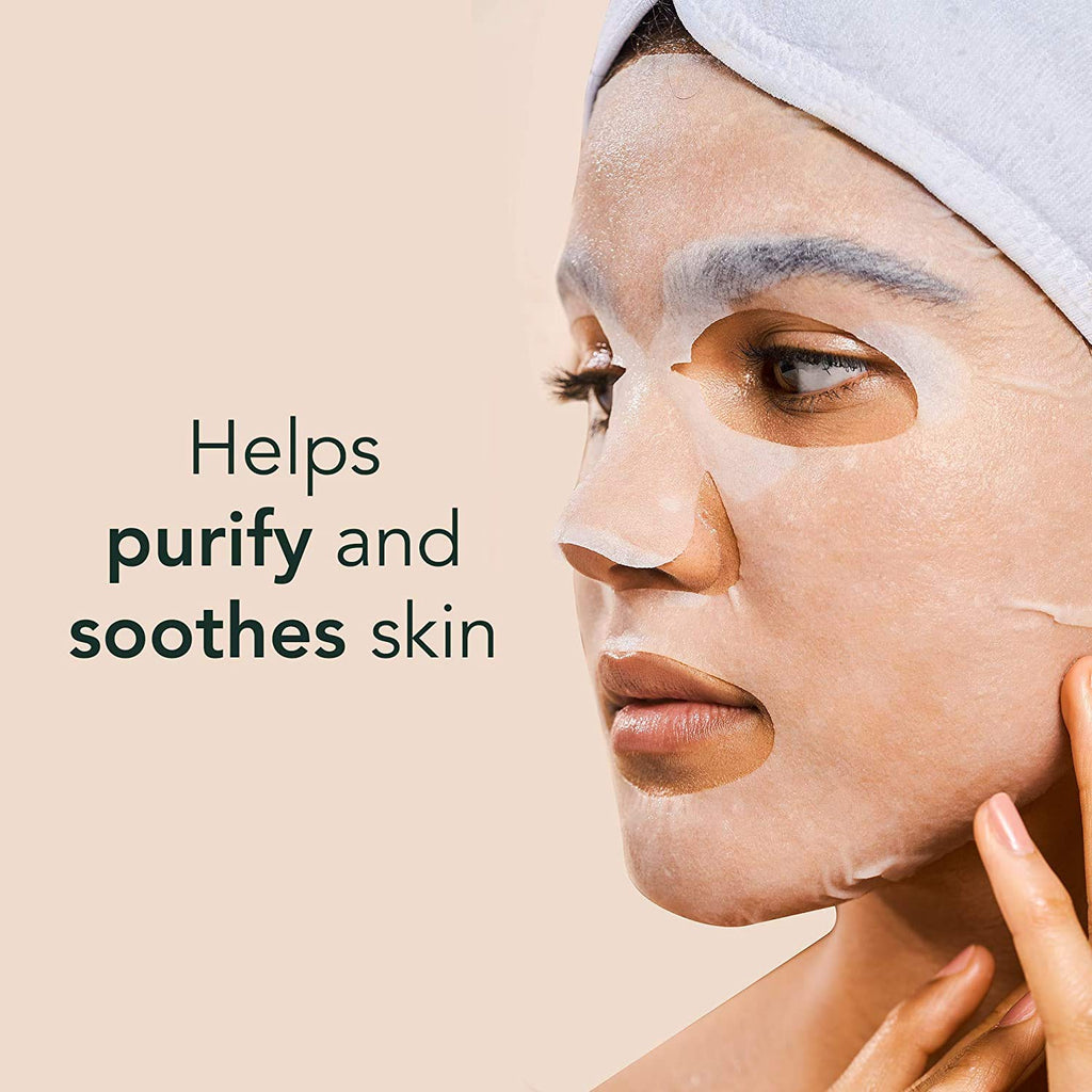 Rael Tea Tree Face Masks – Bamboo Sheet Mask for All Skin Types (5 Sheets)