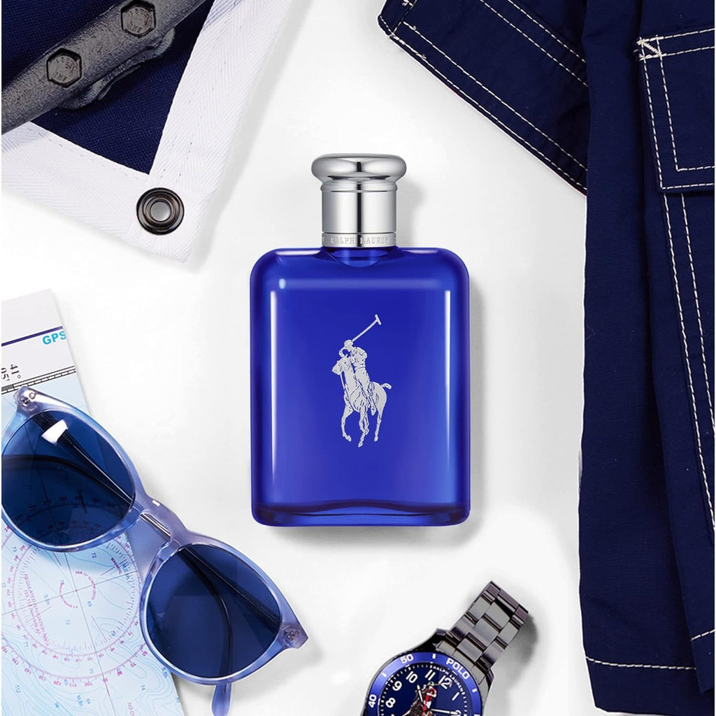 Polo Blue Eau de Toilette Gift Set – Ralph Lauren Fragrances | Full & Travel Size EDT, Aftershave, Hair & Body Wash, Pouch