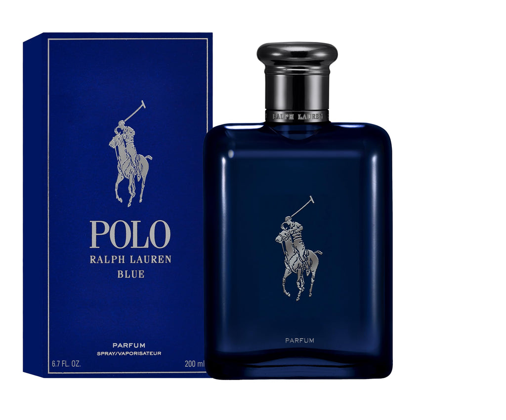 Ralph Lauren Polo Blue Parfum – Men's Aquatic Fragrance with Citrus, Oakwood & Vetiver (6.7 oz)