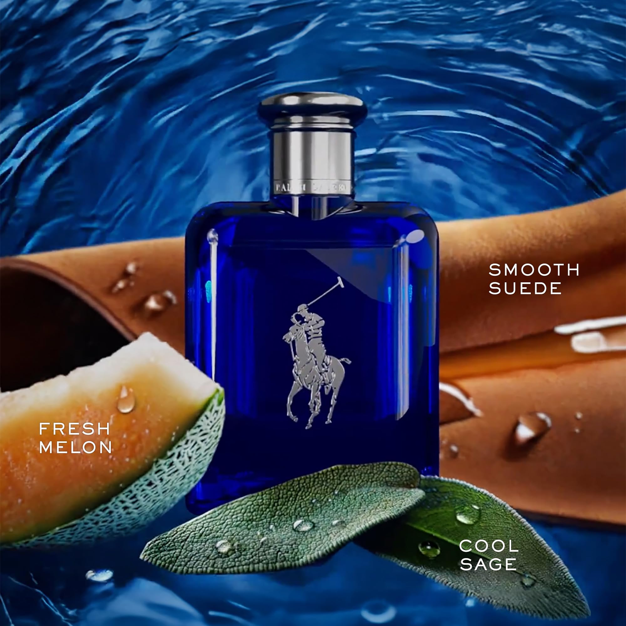 Ralph Lauren Polo Blue Eau de Toilette Gift Set for Men — 4.2oz Full Size, Travel Size & Deodorant