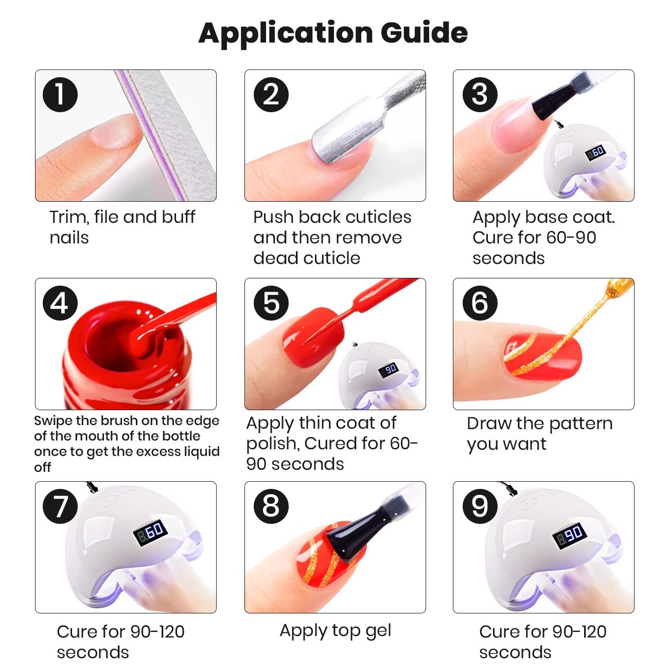 RARJSM Gel Liner Nail Art Set – Cotton Candy Collection (8ml) 5 Colors