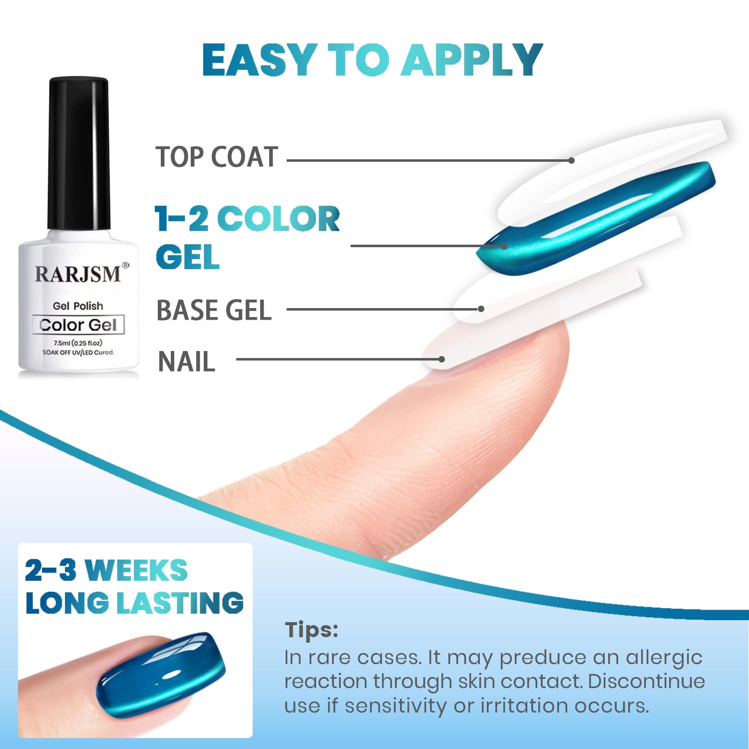 RARJSM Aurora Ceramics Glitter Cat Eye Gel Nail Polish Set — 6 Colors, Magnetic Stick, 7.5ml, UV/LED Home Salon