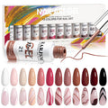 RARJSM Nail Art Gel Liner Set – 12 Autumn Winter Colors for Gel Nail Art, Soak Off, UV/LED Cure