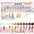 RARJSM Nude Liner Gel Polish Set – 12 Colors, 5ml, Built-in Slim Brush for Nail Art