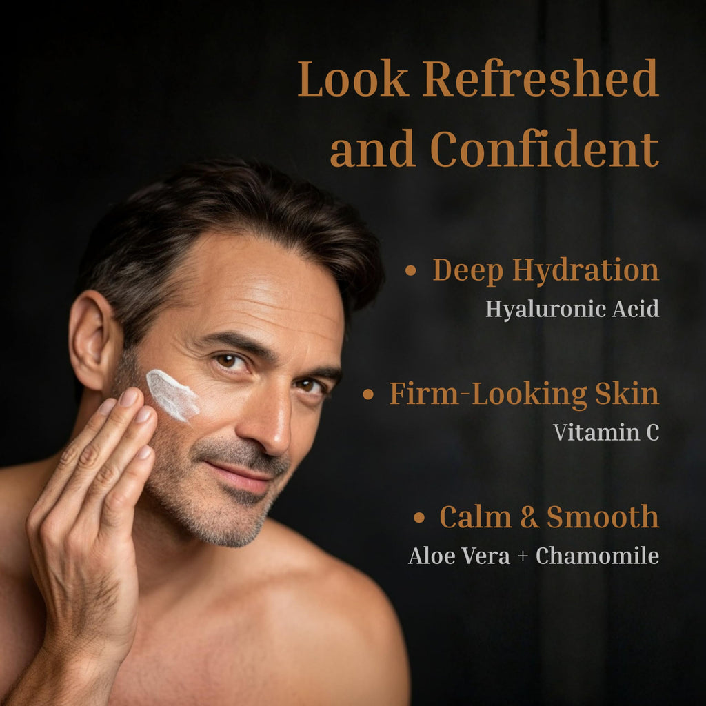 RAVFORD Men’s Face Moisturizer – Hydrating, Fast-Absorbing, Unscented with Hyaluronic Acid & Vitamin C | 2 oz