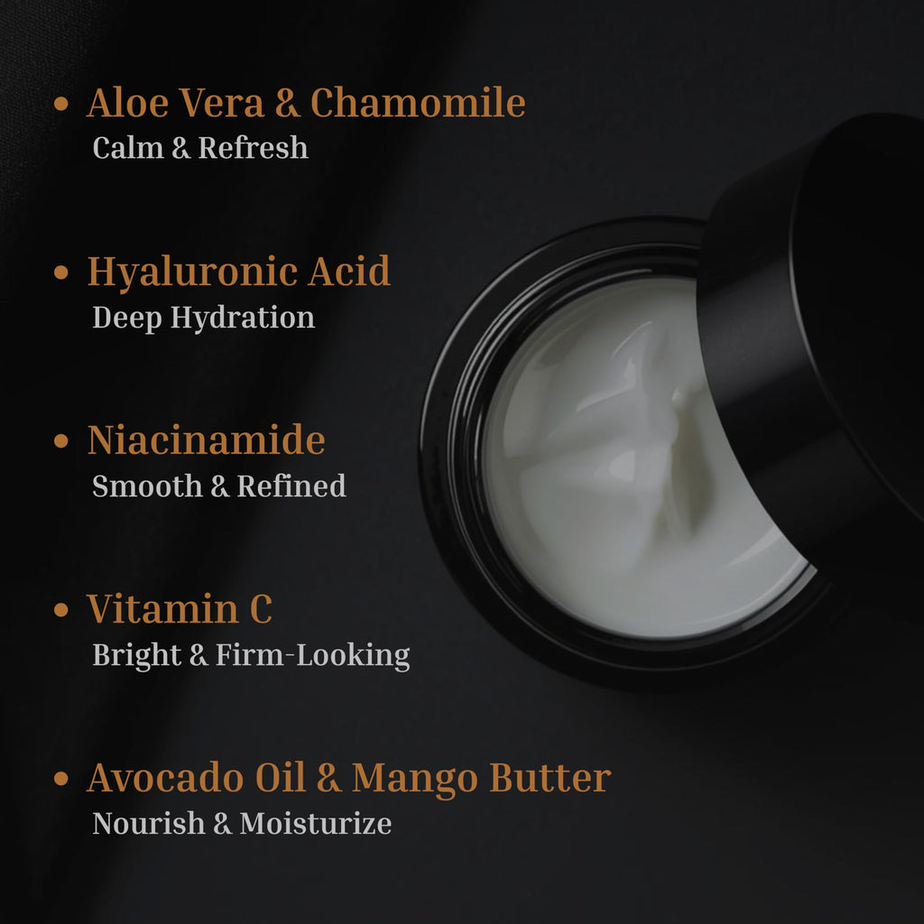 RAVFORD Men’s Face Moisturizer – Hydrating, Fast-Absorbing, Unscented with Hyaluronic Acid & Vitamin C | 2 oz