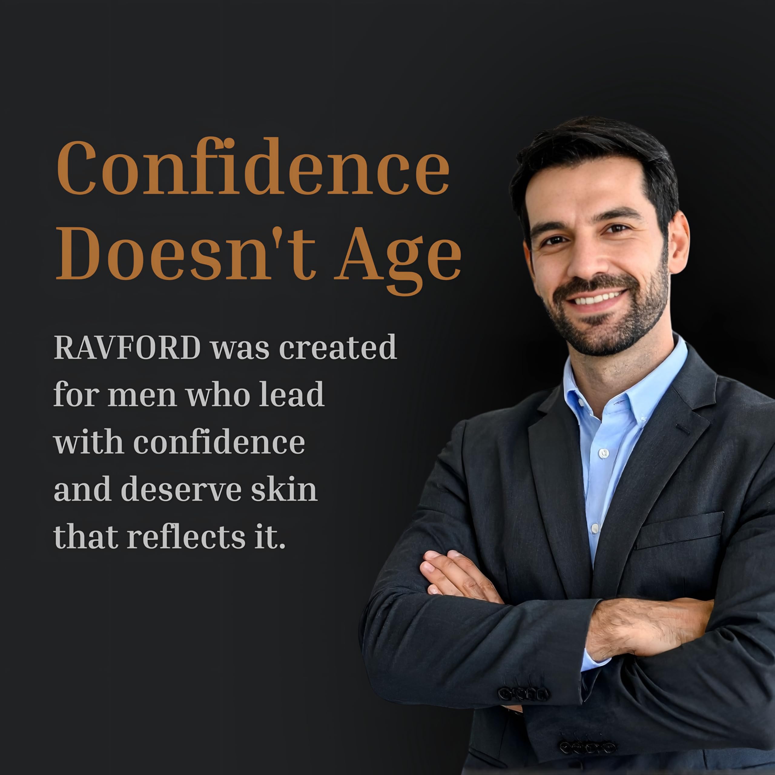 RAVFORD Men’s Face Moisturizer – Hydrating, Fast-Absorbing, Unscented with Hyaluronic Acid & Vitamin C | 2 oz