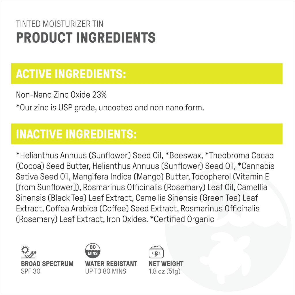 Raw Elements Island Tint SPF 30 - Reef-Friendly Mineral Sunscreen (Pack of 2)
