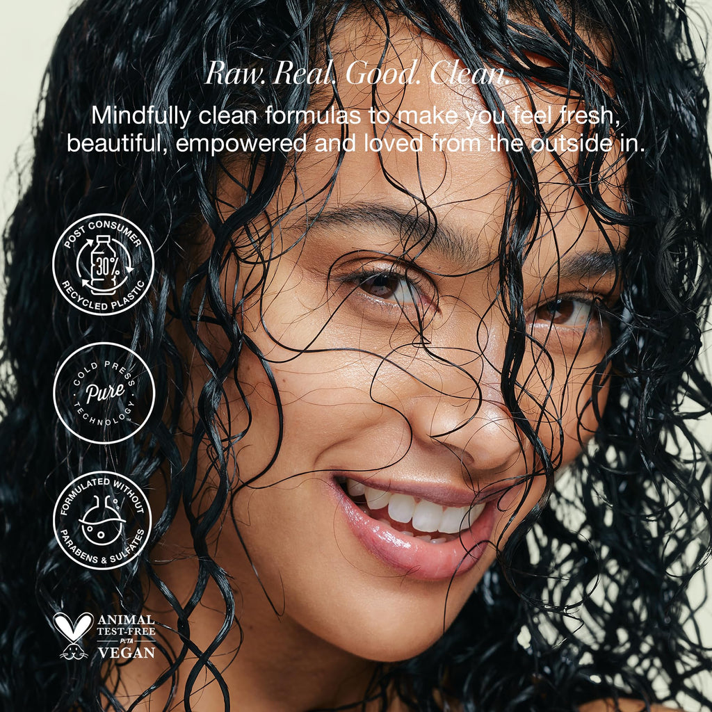 Raw Sugar Deep Cleanse Shampoo & Moisture Smoothie Mask Duo – SLS/SLES & Paraben-Free, Vegan