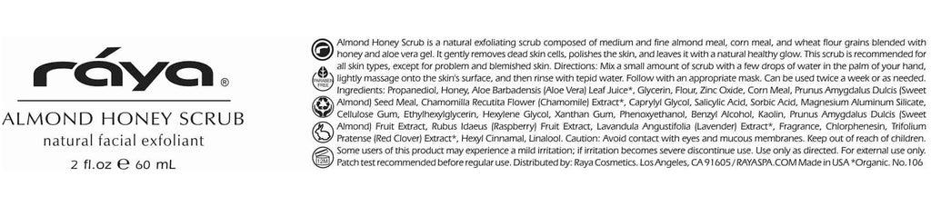 RAYA Almond Honey Facial Scrub | Natural Exfoliating Scrub for Radiant Skin