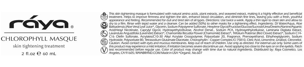 Raya Chlorophyll Masque (607) | Tightening Facial Mask for All Skin Types