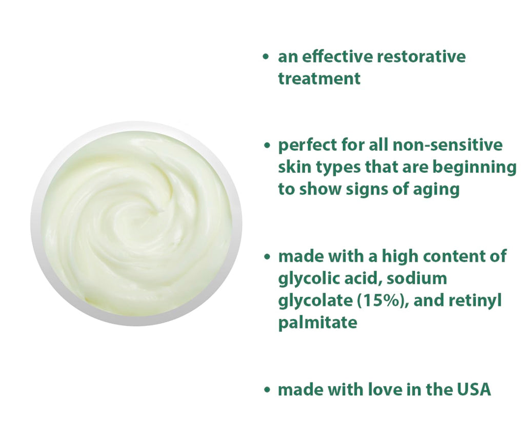 RAYA Glycolic Cream X-50 with AHA (G-329) – Exfoliating Facial Treatment for Aging Skin | Reduces Lines & Wrinkles | Made in USA