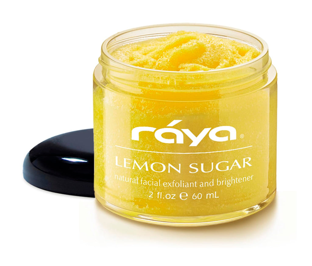 RAYA Lemon Sugar Facial Scrub | Organic Exfoliating Scrub for Dry Skin | Brightens & Smooths Complexion