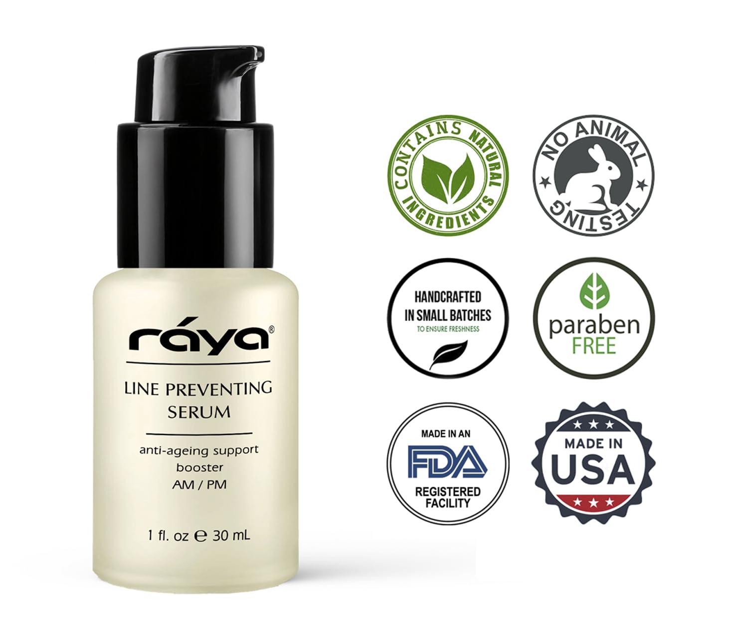 RAYA Line Preventing Serum (507) | Active Anti-Aging Facial Treatment for All Skin Types | Helps Reduce Fine Lines and Wrinkles