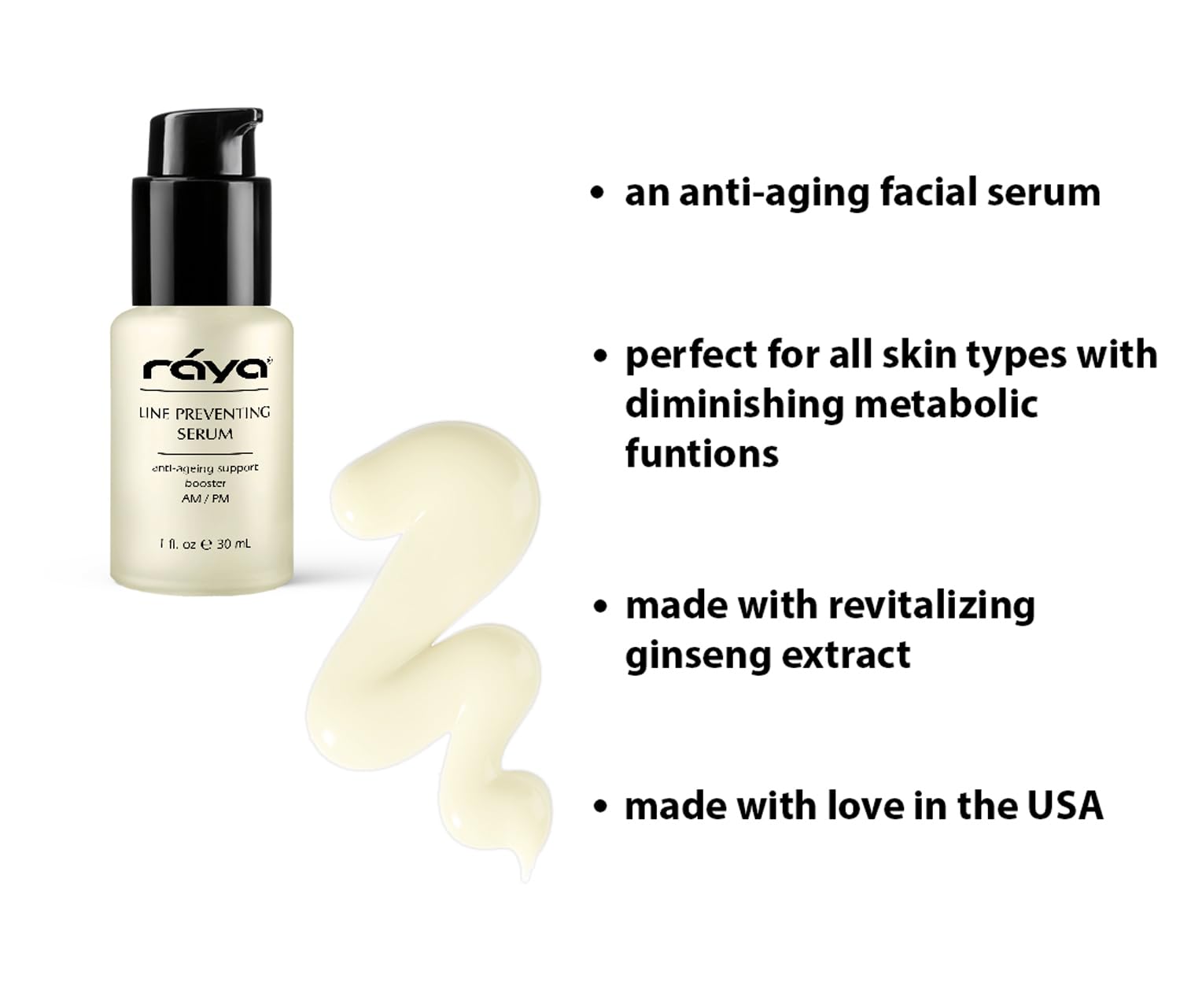 RAYA Line Preventing Serum (507) | Active Anti-Aging Facial Treatment for All Skin Types | Helps Reduce Fine Lines and Wrinkles