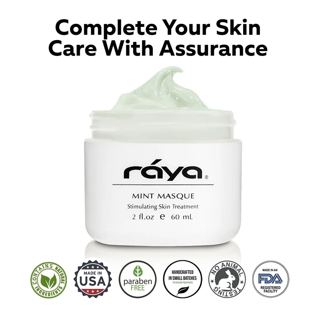 Raya Mint Masque (603) | Cooling Facial Mask for Oily & Breakout-Prone Skin – Paraben-Free, 60ml