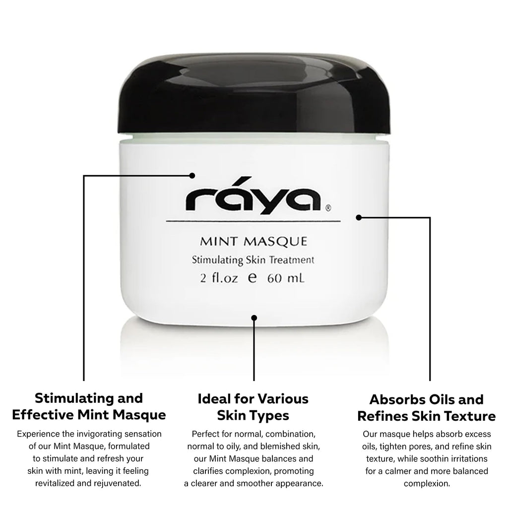 Raya Mint Masque (603) | Cooling Facial Mask for Oily & Breakout-Prone Skin – Paraben-Free, 60ml