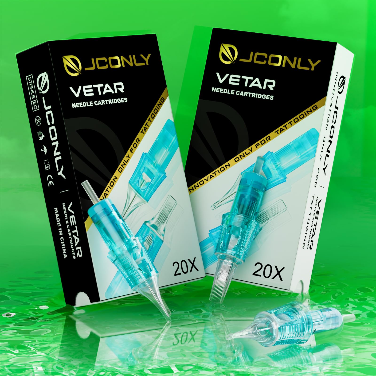 Rayyl Vetar Tattoo Cartridge Needles - 20Pcs Round Liner #12 (12095RSL) Standard Kit