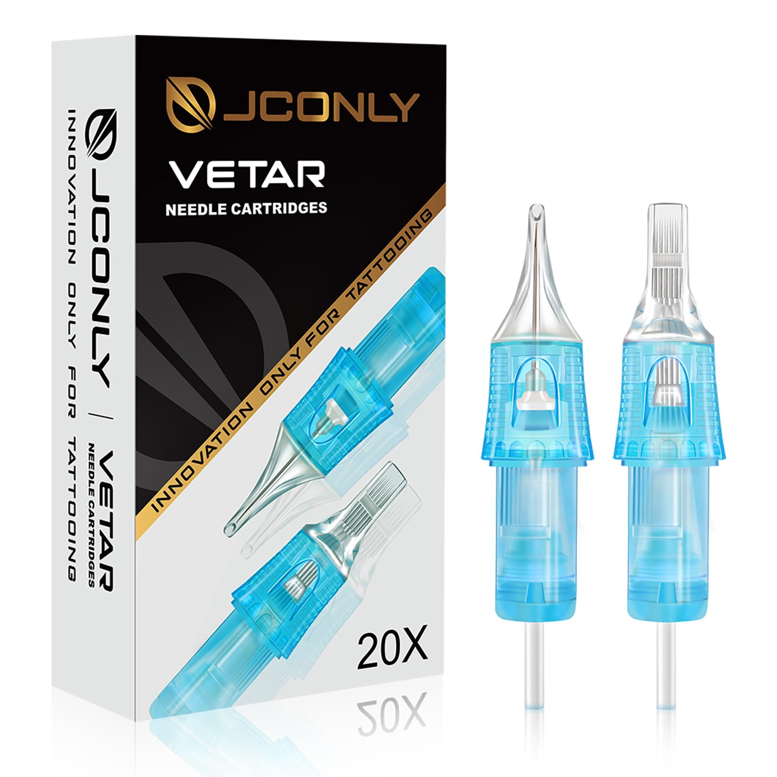 Rayyl Vetar Tattoo Cartridge Needles - 20Pcs Round Liner #12 (12095RSL) Standard Kit