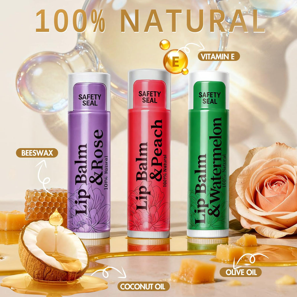 RBUGR 84 Pack Lip Balms – 12 Flavors Natural Moisturizing Balm (4.2g each)