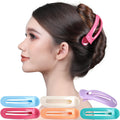 RC ROCHE ORNAMENT 6 Pcs Flat Claw Hair Clips – Non-Slip Alligator Clips, Large Pastel Set