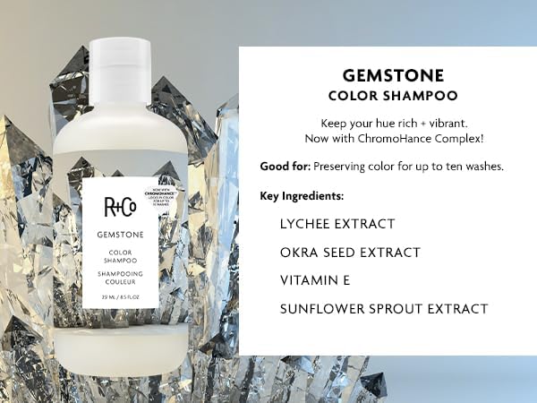 R+Co Gemstone Color Shampoo & Conditioner Set – Color Protection, Nourishment, Vegan & Cruelty-Free | 8.5oz (Pack of 2)