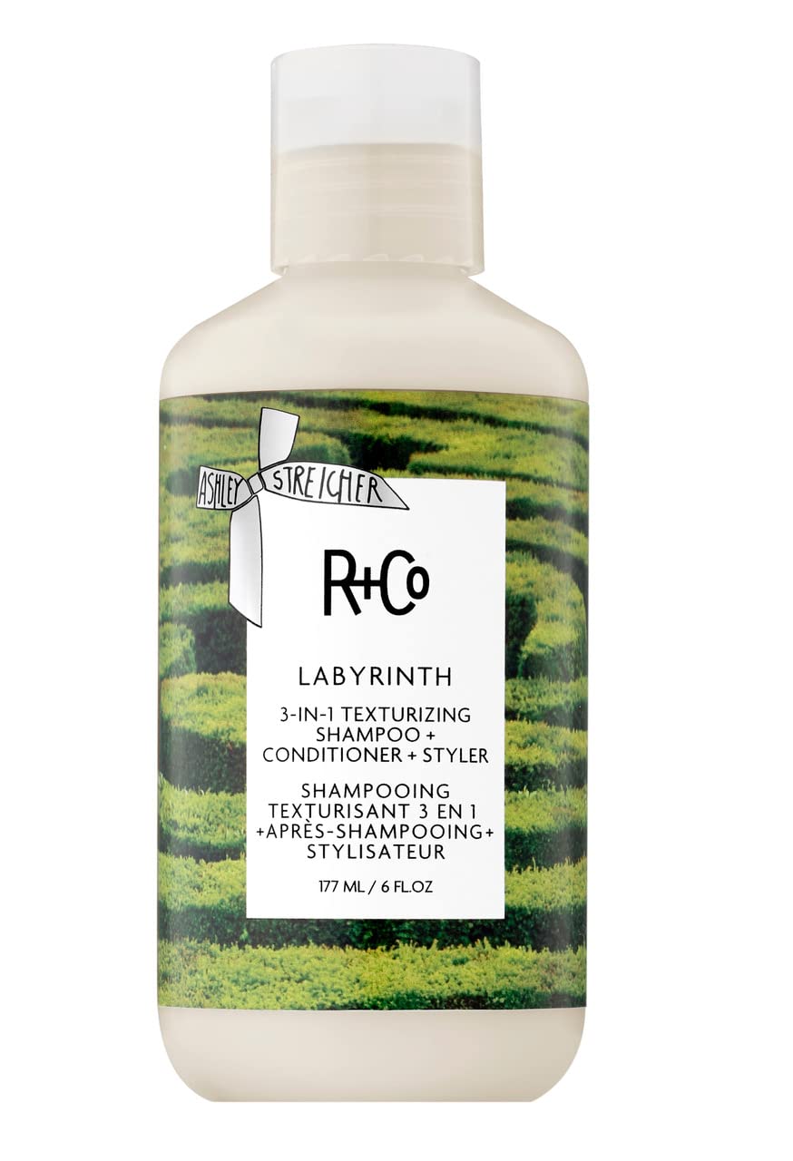 R+Co Labyrinth 3-in-1 Texturizing Shampoo + Conditioner + Styler | Lightweight Texture, Volume & Hydration | 6 oz | Vegan
