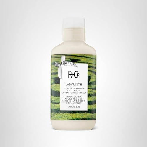 R+Co Labyrinth 3-in-1 Texturizing Shampoo + Conditioner + Styler | Lightweight Texture, Volume & Hydration | 6 oz | Vegan