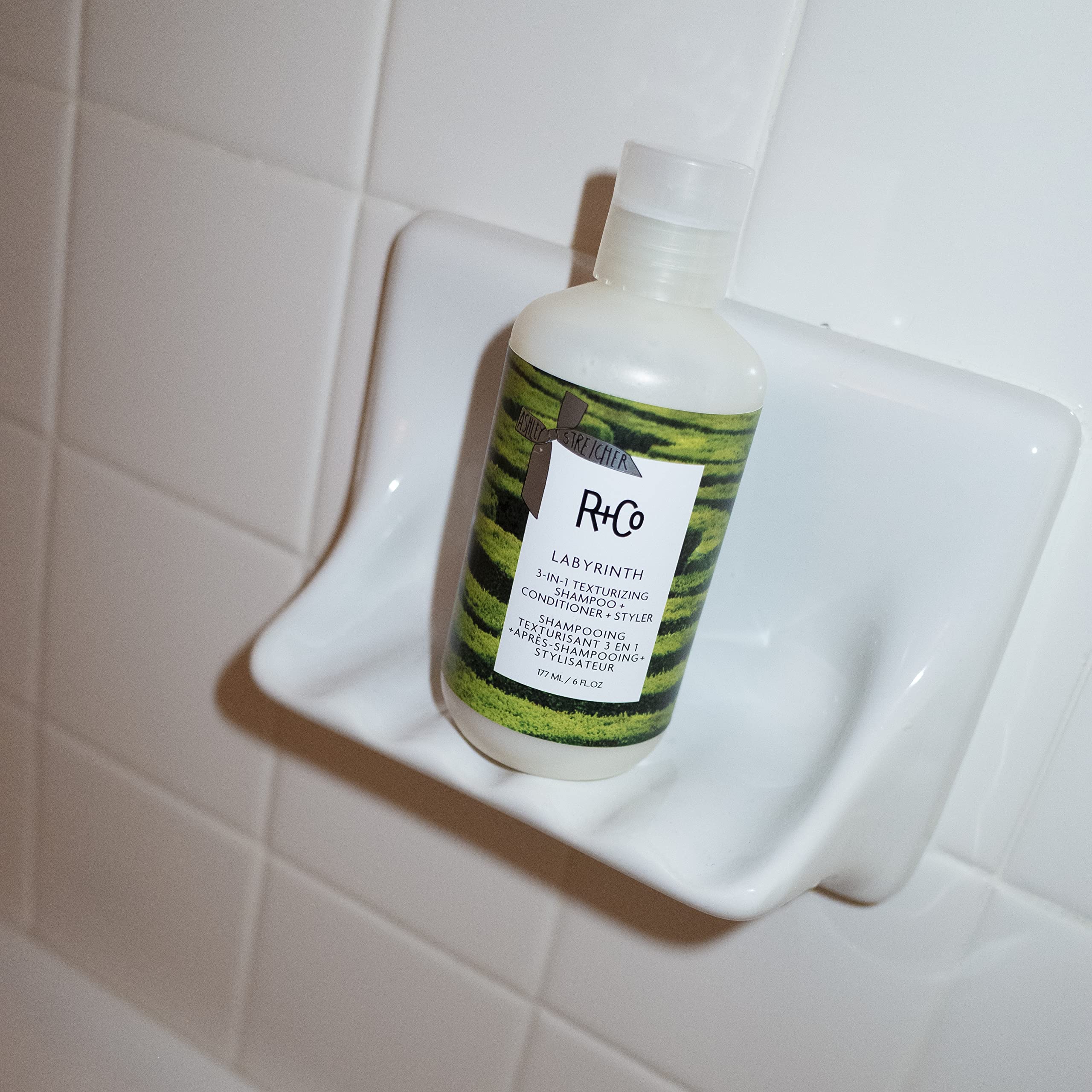 R+Co Labyrinth 3-in-1 Texturizing Shampoo + Conditioner + Styler | Lightweight Texture, Volume & Hydration | 6 oz | Vegan