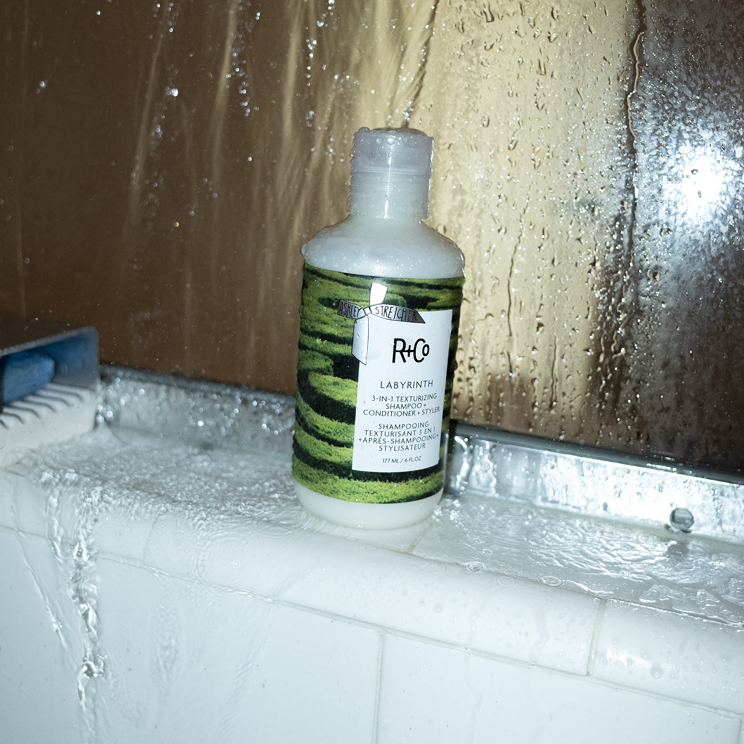 R+Co Labyrinth 3-in-1 Texturizing Shampoo + Conditioner + Styler | Lightweight Texture, Volume & Hydration | 6 oz | Vegan