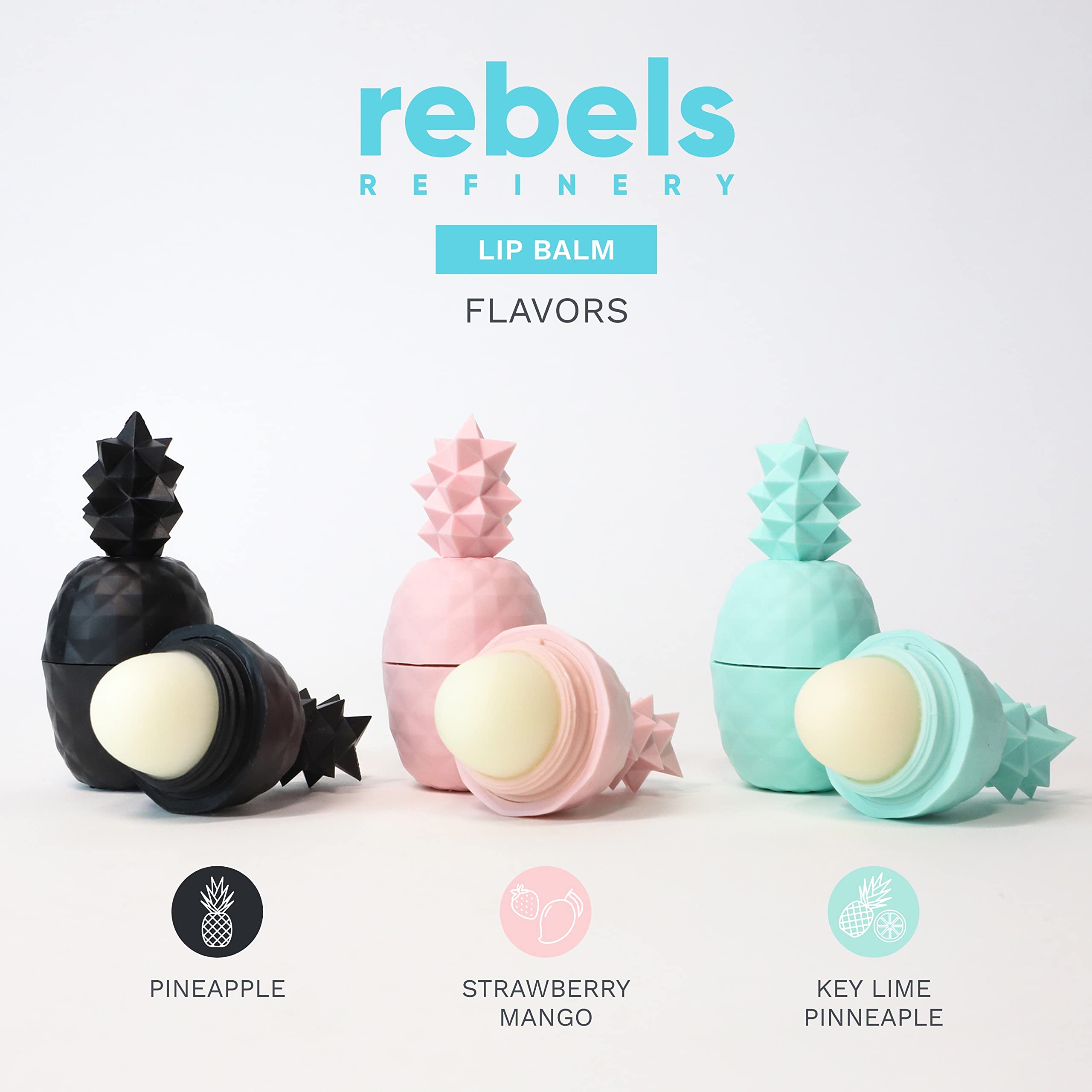 Rebels Refinery 3-Piece Pineapple Lip Balm Bundle | Natural Canadian Lip Care